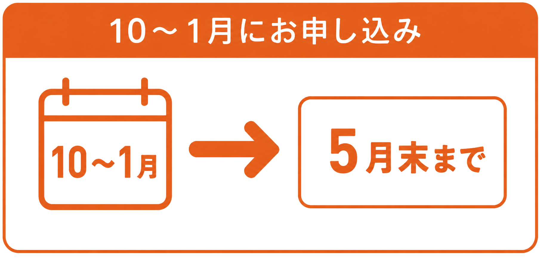 10〜1月に申し込みの場合、保管期限は5月末まで