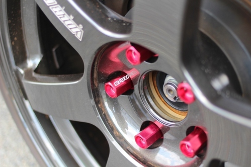 RAYS　L42ストレートナット　レッド