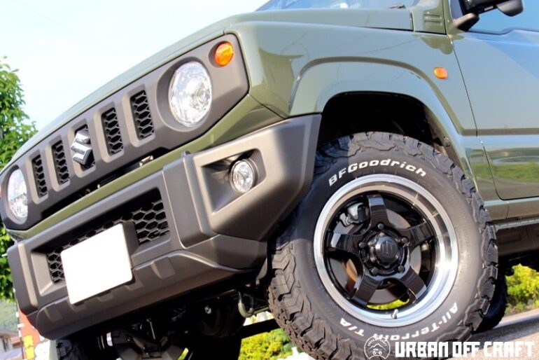 JB64ジムニーに深リム５本スポーク＆グッドリッチが似合う！ドゥオールCST-01を装着！