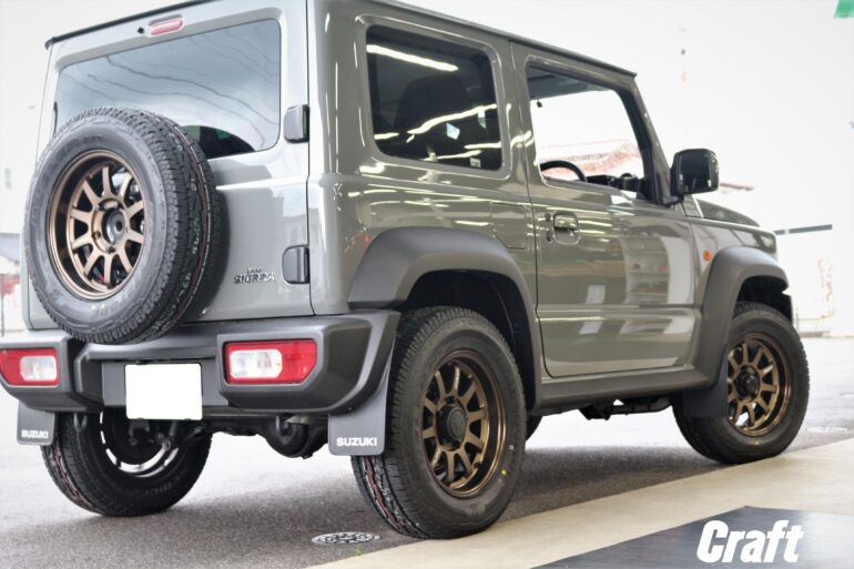 ジムニー ジムニーシエラ エーラップジェイ A・LAP-J 鍛造 ブラックレター 背面も変更 ホイール交換 納車後 リム有り