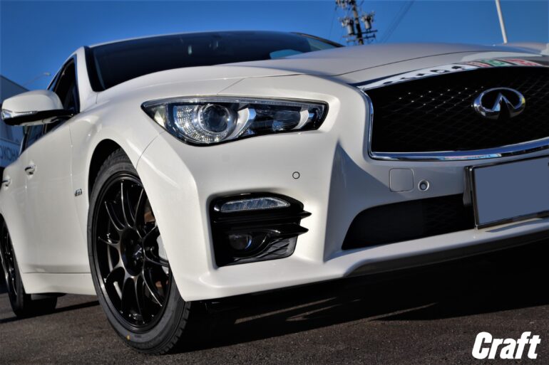 HY37スカイライン　カスタム　ウェッズスポーツ　TC105X　ダンロップ　WM02　スタッドレスセット　お値打ちに　空気圧センサー対応　