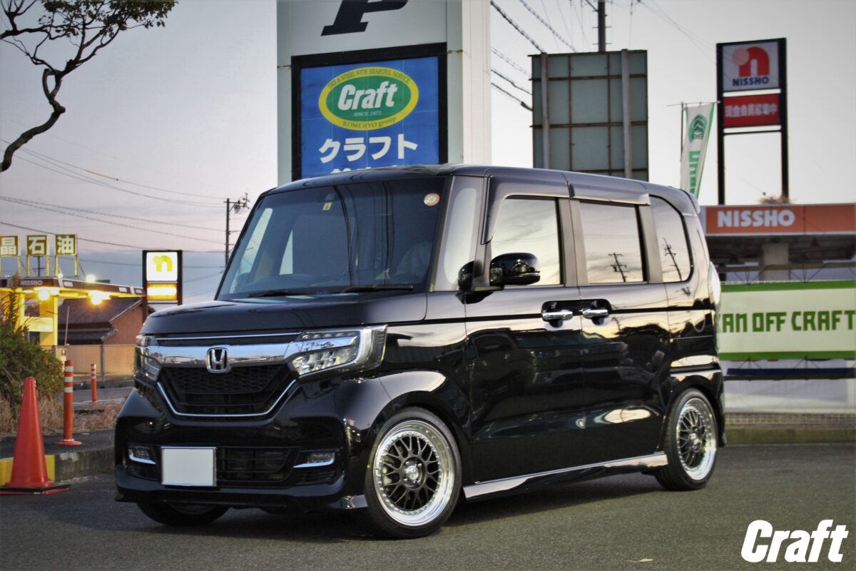 JF3 N-BOX にWORKマイスターM1の6J太履きツライチスタイル!