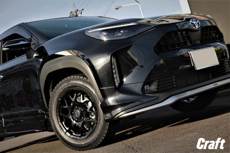 ヤリスクロス カスタム スタッドレスタイヤ サイズ インチダウン M28パレット ダンロップ ウィンターマックス02