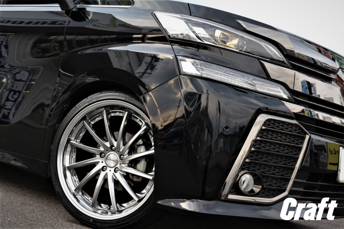 30ヴェルファイア　カスタム　ホイール　ツライチ　21インチ　奥様目線　ローダウン