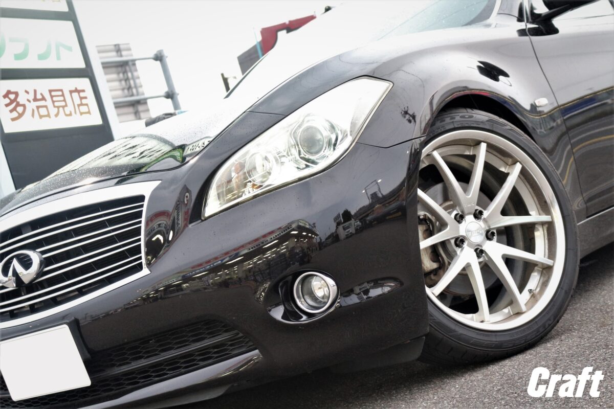 Y51フーガ ローダウン カスタム 車高調 TEIN フレックスZ TWS ライツェント WX07