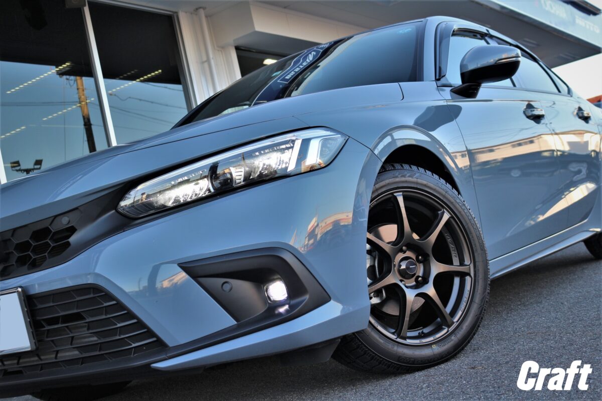 FL1シビック 新型 スタッドレスタイヤ 社外ホイール 17インチ EZブロンズ 新色 ツライチ