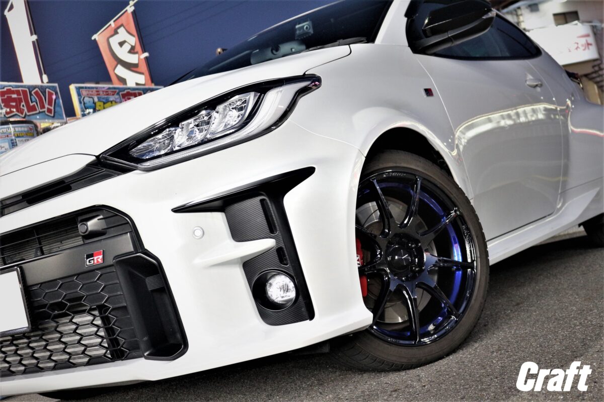 GRヤリス スタッドレス カッコ良く 社外ホイール 純正車高 ウェッズスポーツ SA-99R ブルーライトクロームツー カスタム 空気圧センサー対応