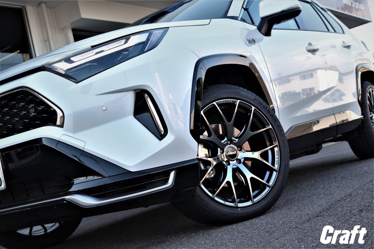 RAV4　カスタム　レイズ　ホムラ　2×7FT　20インチ　インチアップ　ノーマル車高