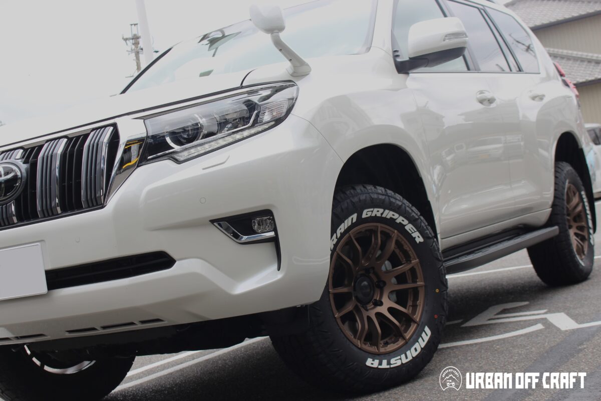 150プラド　レイズ　グラムライツ　57XR-X　オフ系カスタム　モンスタ　コンケイブ　干渉無し