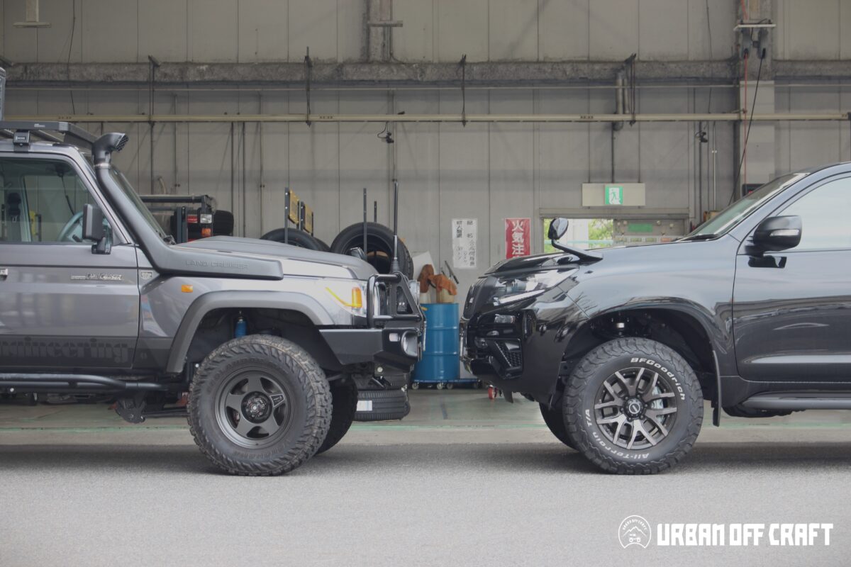 150プラド　前下がり解消　前輪リフトアップ　スペーサー　ACCイージーアップ　アライメント