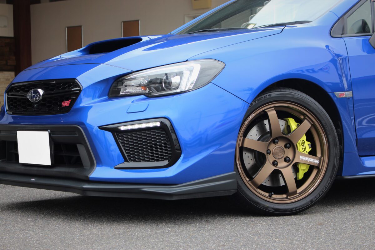 WRX STI レイズ TE37 SAGA S-Plus 純正車高 ノーマル車高 ツライチ ホイール ボルク