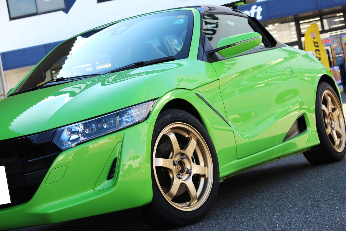 S660　レイズ　RAYS　ボルク　VOLK　TE37　ツライチ　カスタム