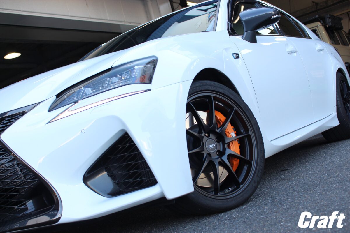 レクサスGS F　ホイール　カスタム　ツライチ　ローダウン　TWS　RS317　鍛造ホイール　TPMS対応　キャリパー逃げる　