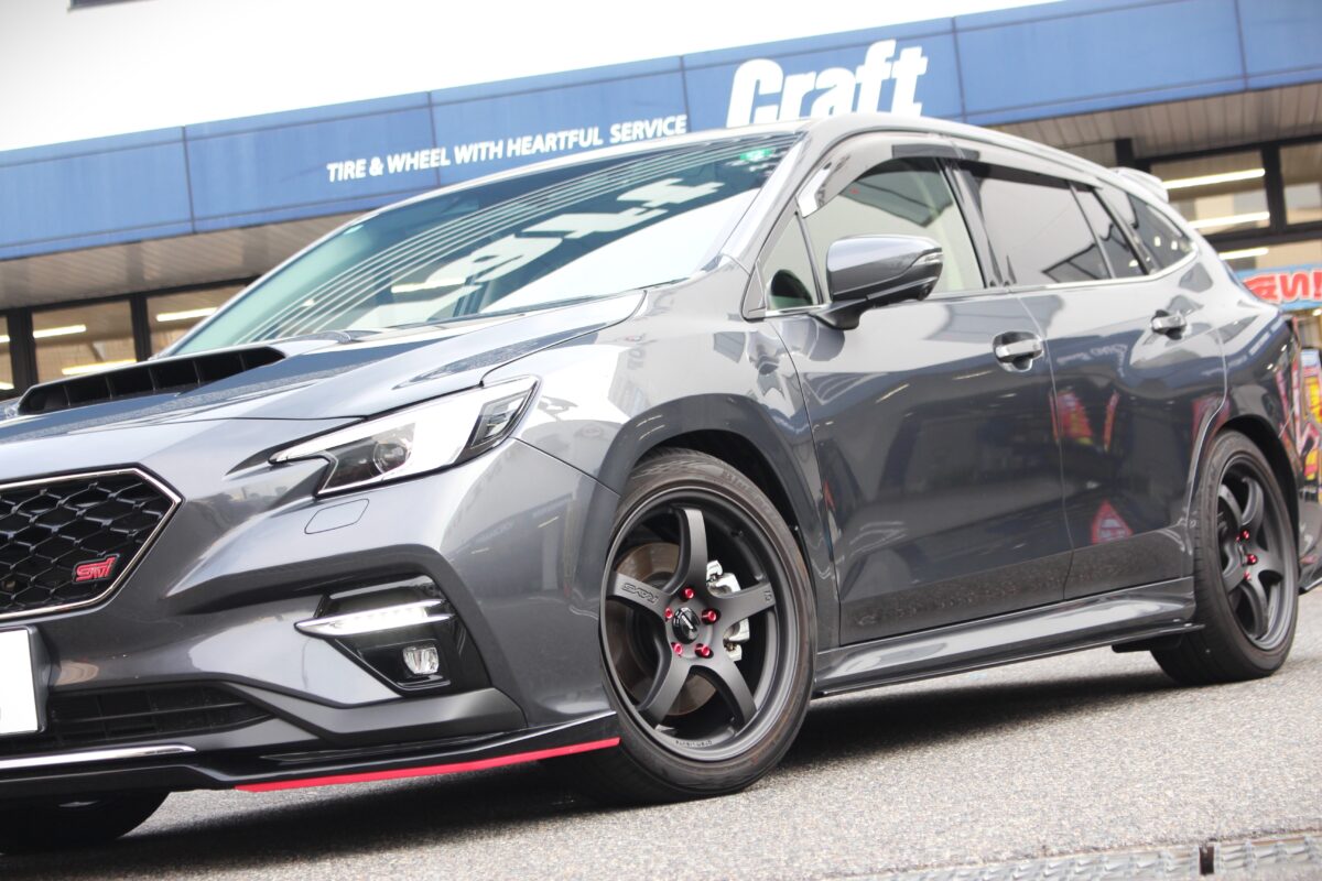 VNレヴォーグ RAYS グラムライツ57CR PROVA プローバ ダウンサス カスタム ホイール