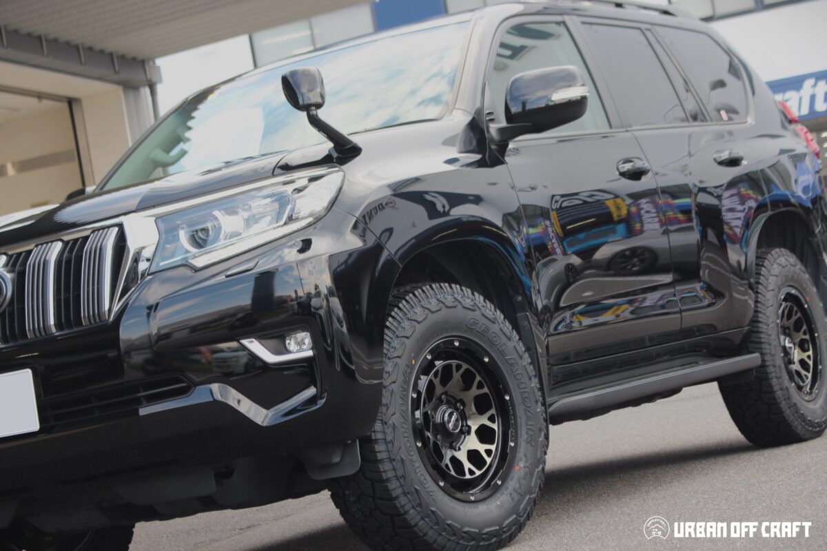 150プラド レイズ デイトナM9 ジオランダーX-AT ノーマル車高