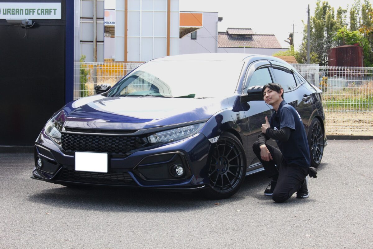 シビック シビックハッチバック FK7 オブシダンブルー NT03RR ENKEI エンケイ 18インチ クスコ