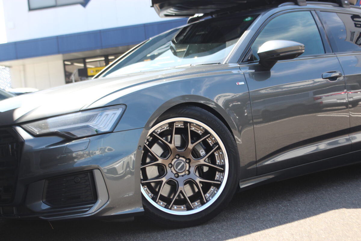 アウディA6 ツライチ装着 ホイール カスタム マーベリック1307M 20インチ アドバンスポーツV105 リム深 純正買取り