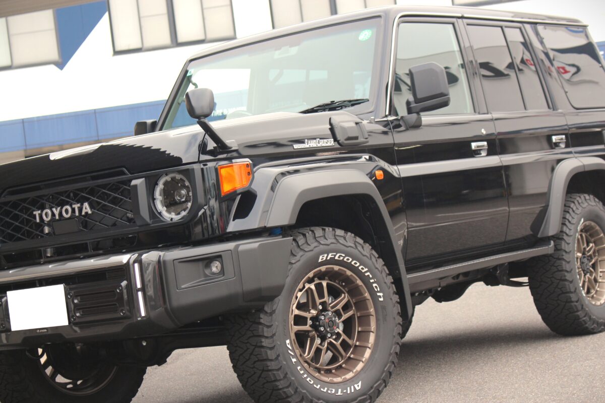 70系ランドクルーザー　70ランクル　再再販70ランクル　再再販ランクル　GDJ76　乗り心地改善　ビッグカントリー　ショック交換　ショックアブソーバー　縦揺れ　ビッグカントリーショックアブソーバーキット　15mm　フロントコイルスペーサー　リアバンプストッパー延長スペーサー