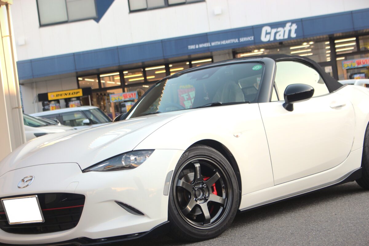 ロードスター　NDロードスター　RAYS　レイズ　TE37　サンナナホイール　サンナナ　ボルクレーシング　VOLK　VOLKRACING　TE37SONIC　TEIN　テイン　FLEXZ　フレックスZ　ND5RC　