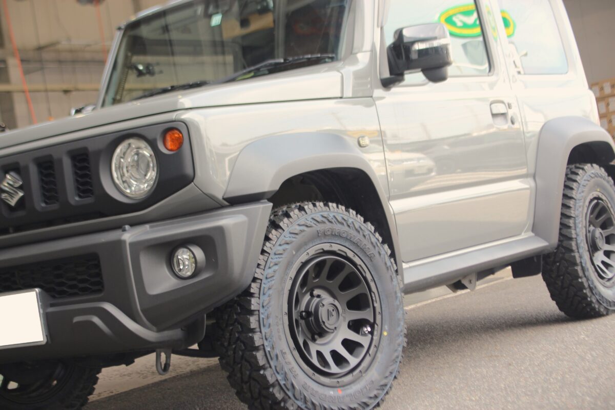 ジムニーシエラ　ジムニー　ジムニーノマド　JB74　JB64　オフ系ホイール　オフロードホイール　デルタフォース　オーバル　ジオランダー　MTタイヤ　G003　じむにーばんらいふ　ジムニーバンライフ