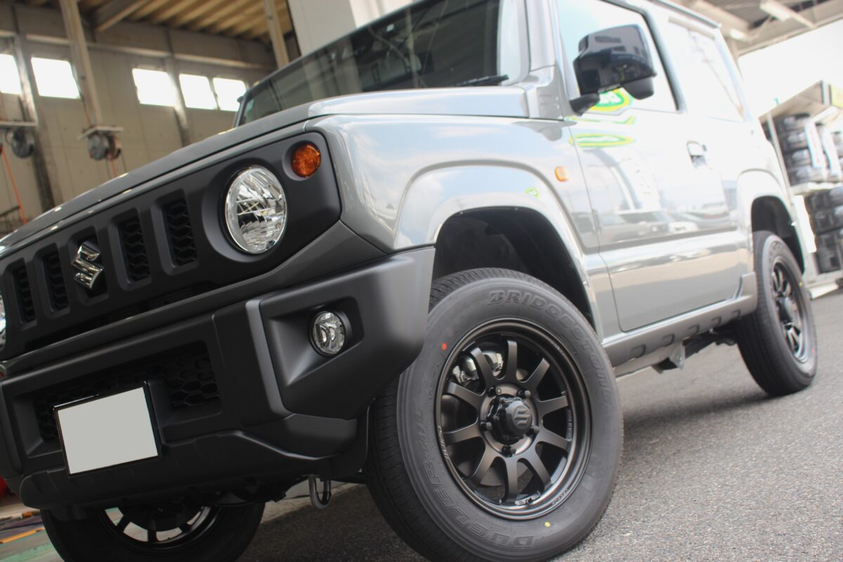 【64ジムニー】RAYS ALAP J2324LIMITED×ビルシュタイン B6&CLリンク 4WAYステアリングスタビライザーを装着!!