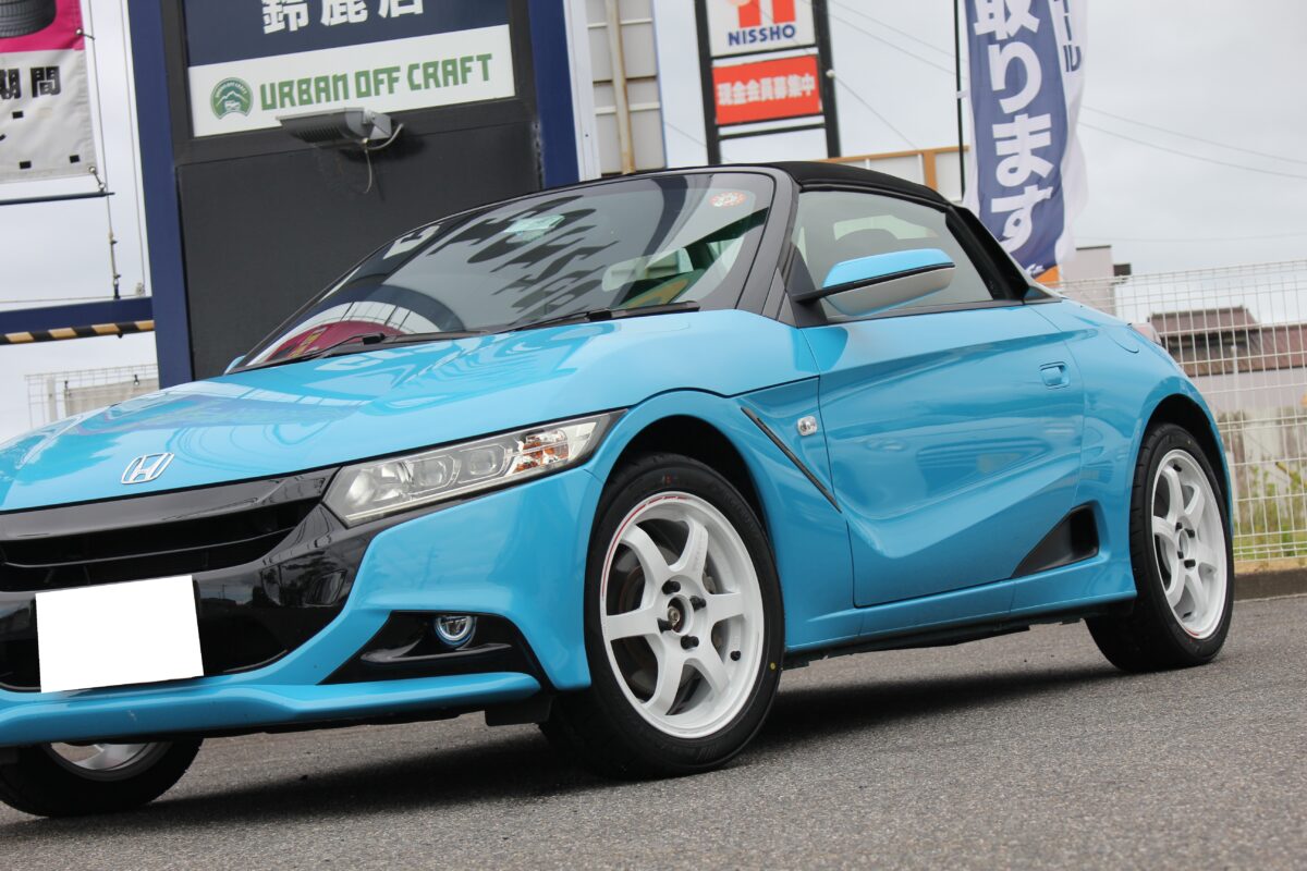 S660にTE37SAGA S-plus TIME ATTACK EDITION WRカラーとネオバAD09を装着