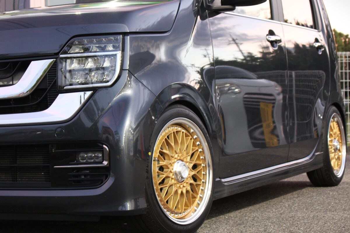 N-WGNに6.0Jをツライチ装着するカスタム