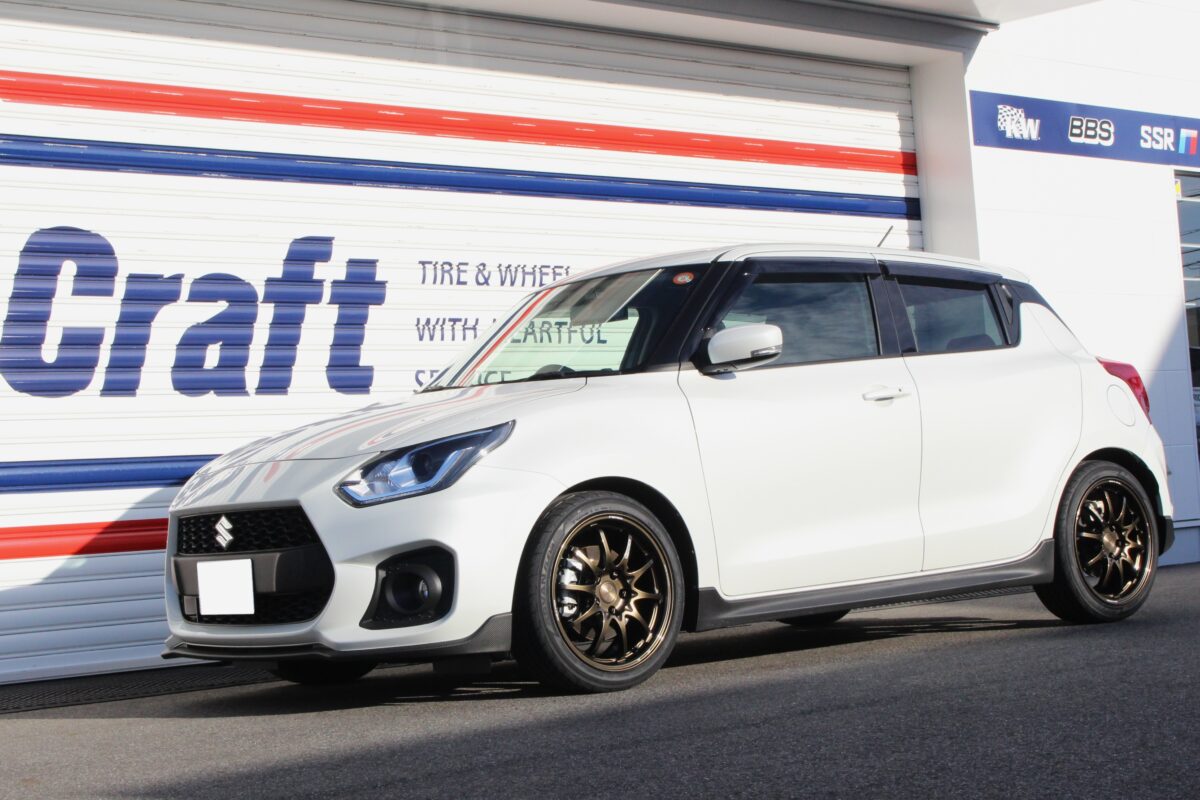 スイフトスポーツにRAYS鍛造ホイールを装着